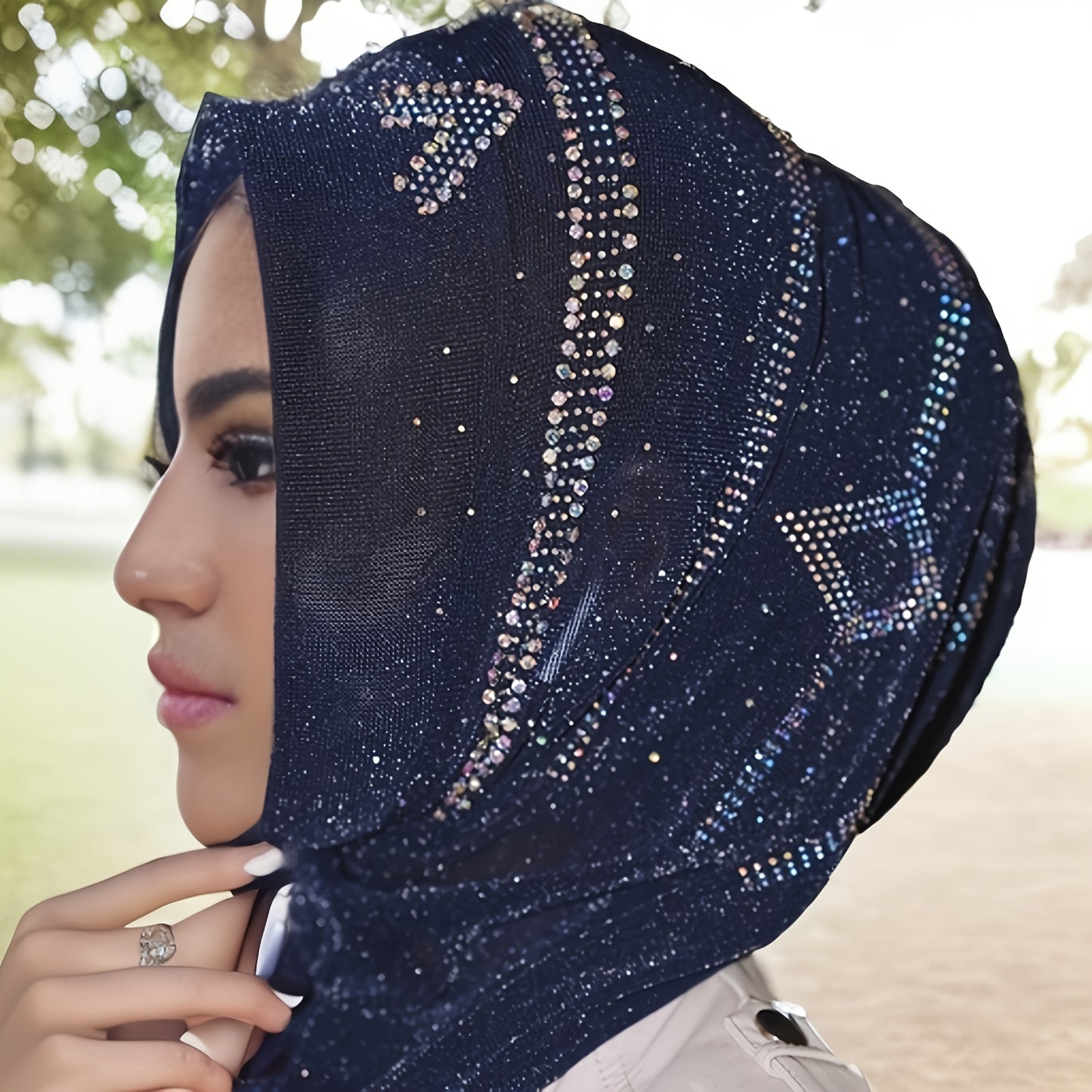 Handmade Islamic Headscarf, High-end, Breathable, Fitted, Turban Hat, Polyester, with Toggle Closure, for Muslim Women, Ramadan, Malay, Arabic