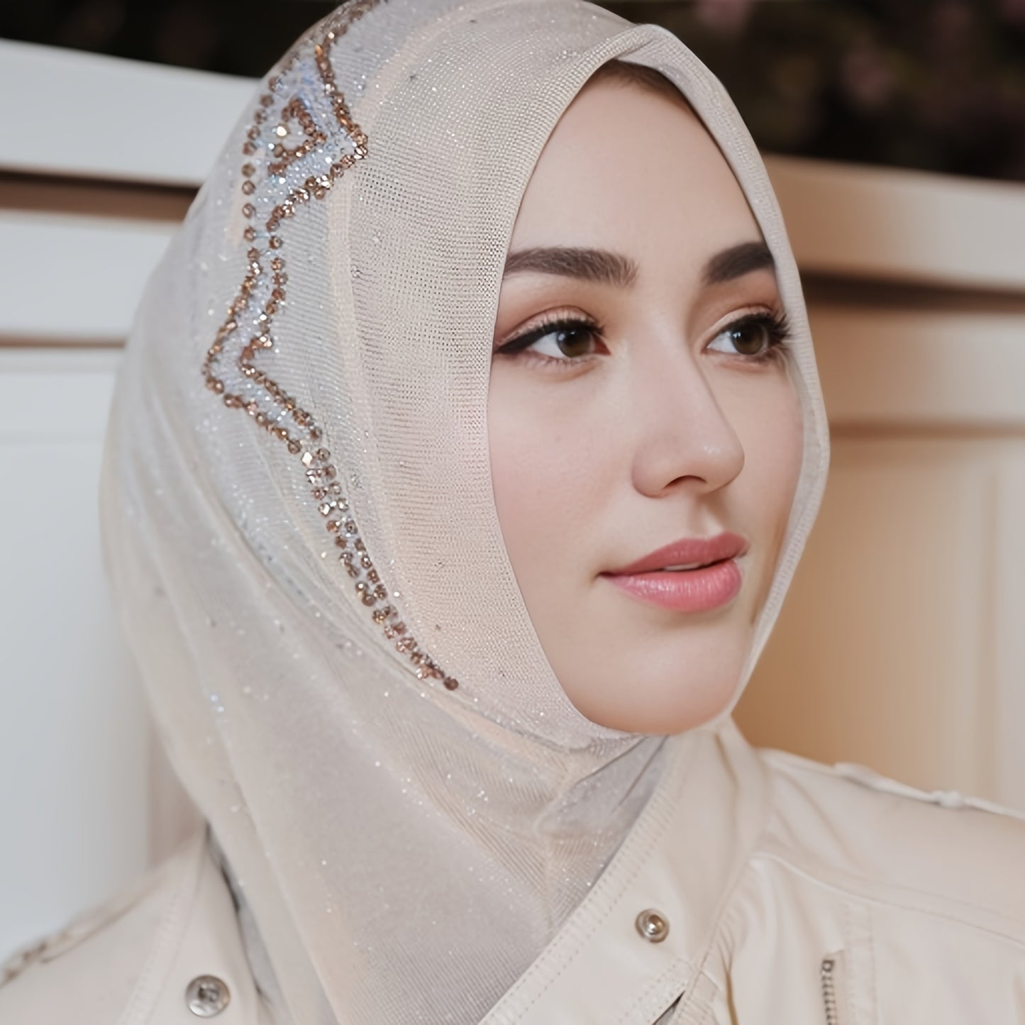 Handmade Islamic Headscarf, High-end, Breathable, Fitted, Turban Hat, Polyester, with Toggle Closure, for Muslim Women, Ramadan, Malay, Arabic