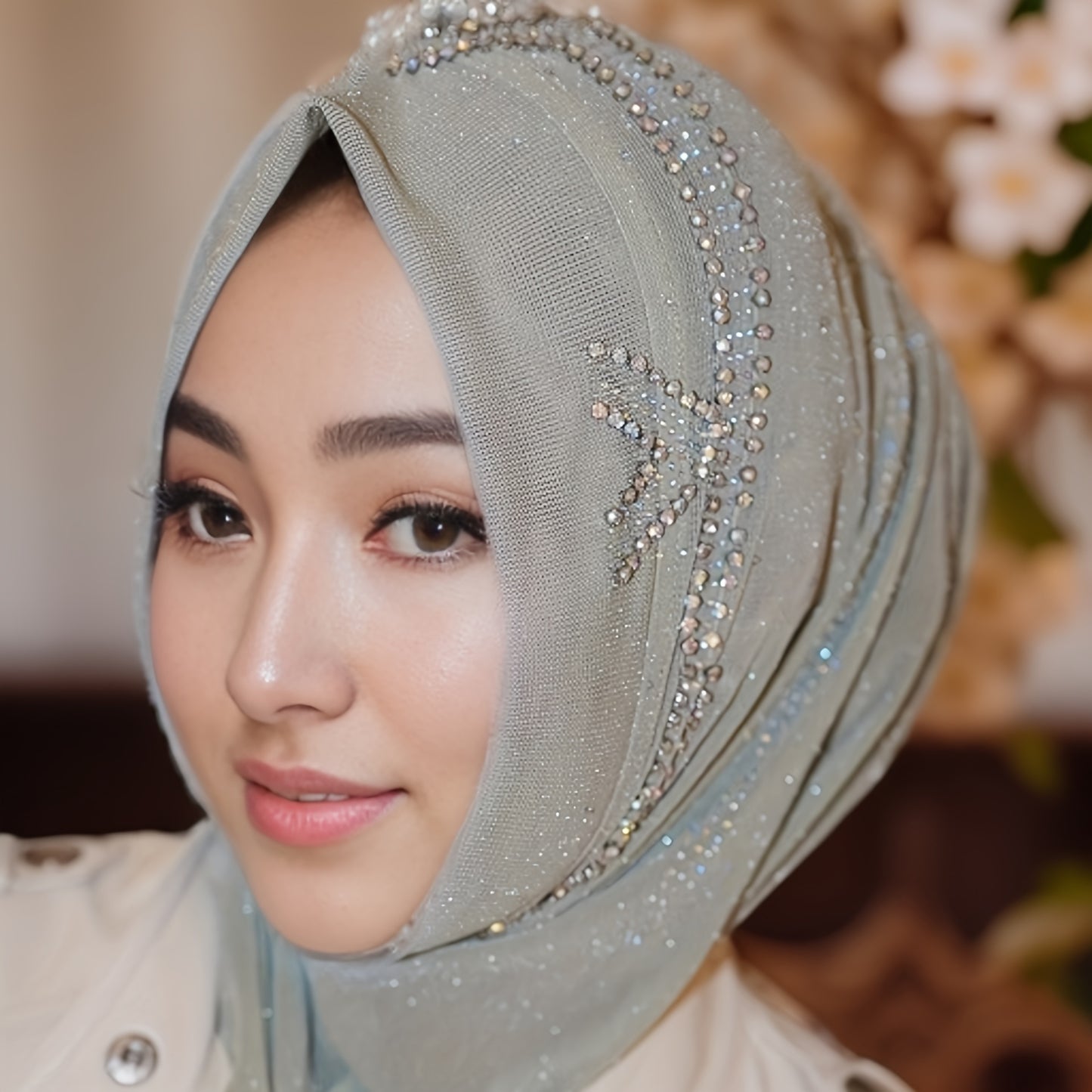 Handmade Islamic Headscarf, High-end, Breathable, Fitted, Turban Hat, Polyester, with Toggle Closure, for Muslim Women, Ramadan, Malay, Arabic