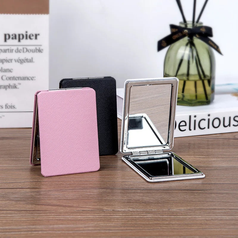 Portable Women Makeup Hand Pocket Folding Double-Sided Cosmetics