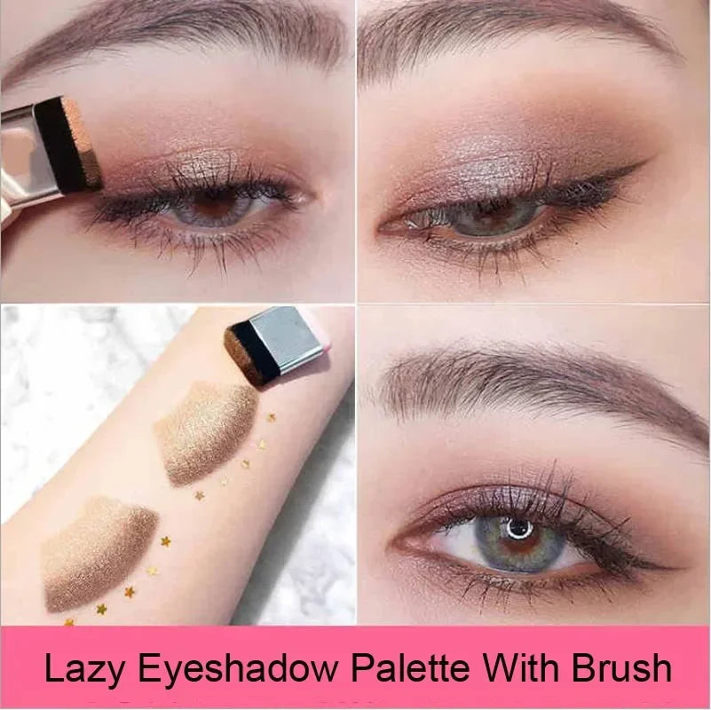 2 Colors Gradient Lazy Eye Shadow Stick Matte Shimmer Lasting Waterproof