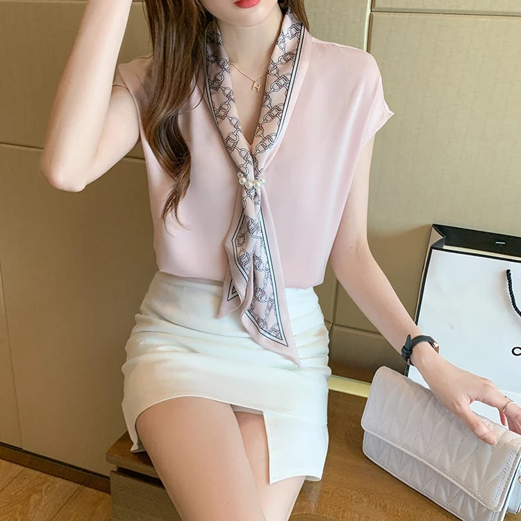 Han Queen Summer Chiffon Blouse