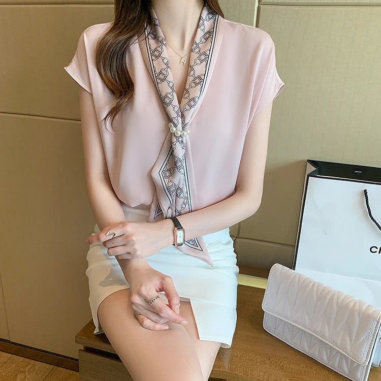 Han Queen Summer Chiffon Blouse