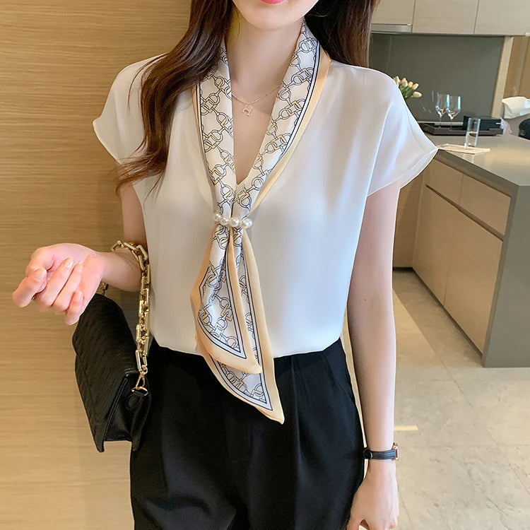 Han Queen Summer Chiffon Blouse