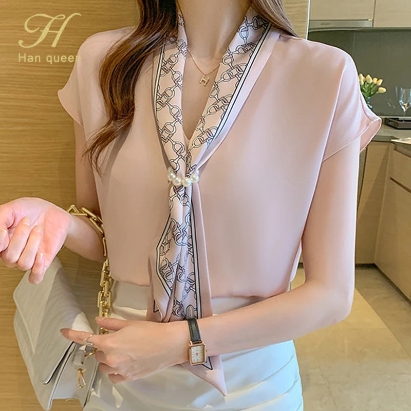 Han Queen Summer Chiffon Blouse