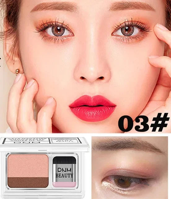 2 Colors Gradient Lazy Eye Shadow Stick Matte Shimmer Lasting Waterproof