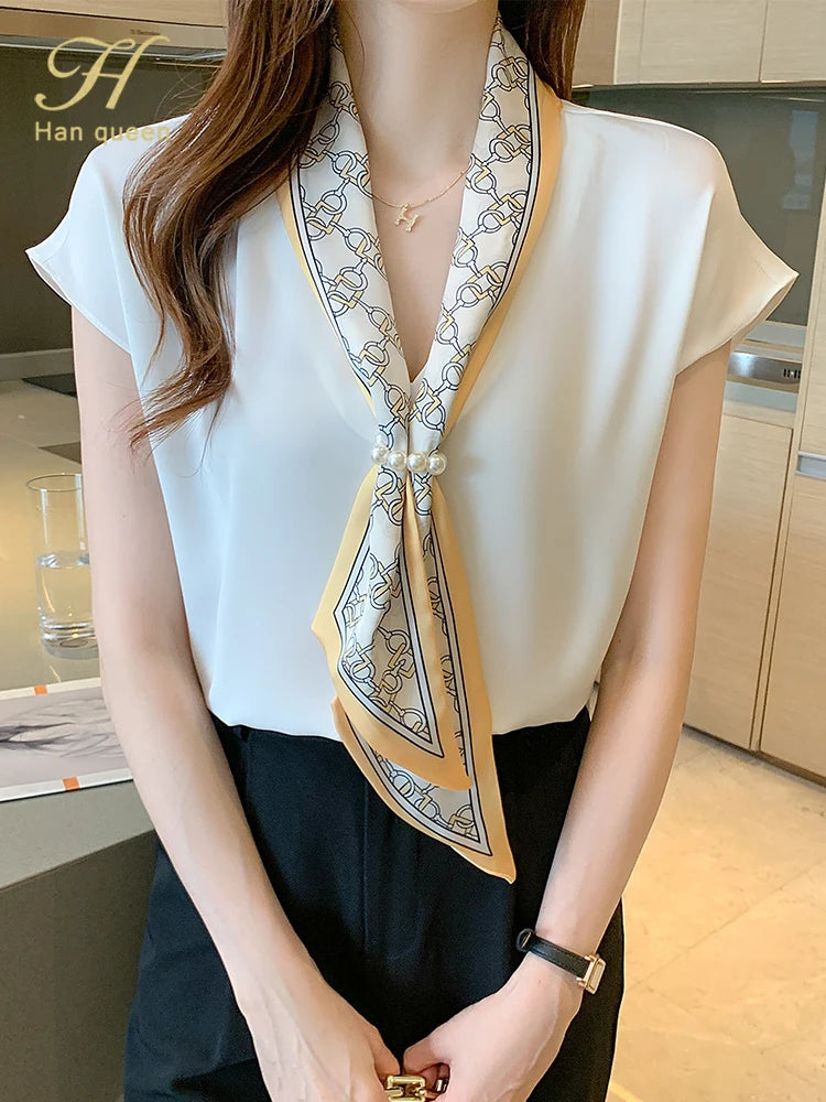 Han Queen Summer Chiffon Blouse