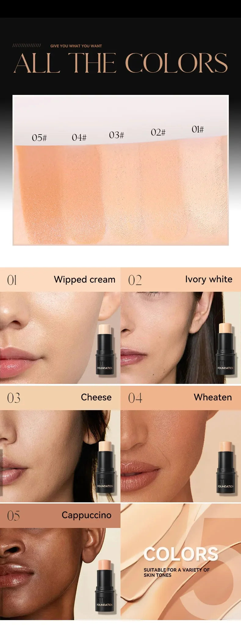 Natural Isolation BB Cream Concealer Foundation Stick