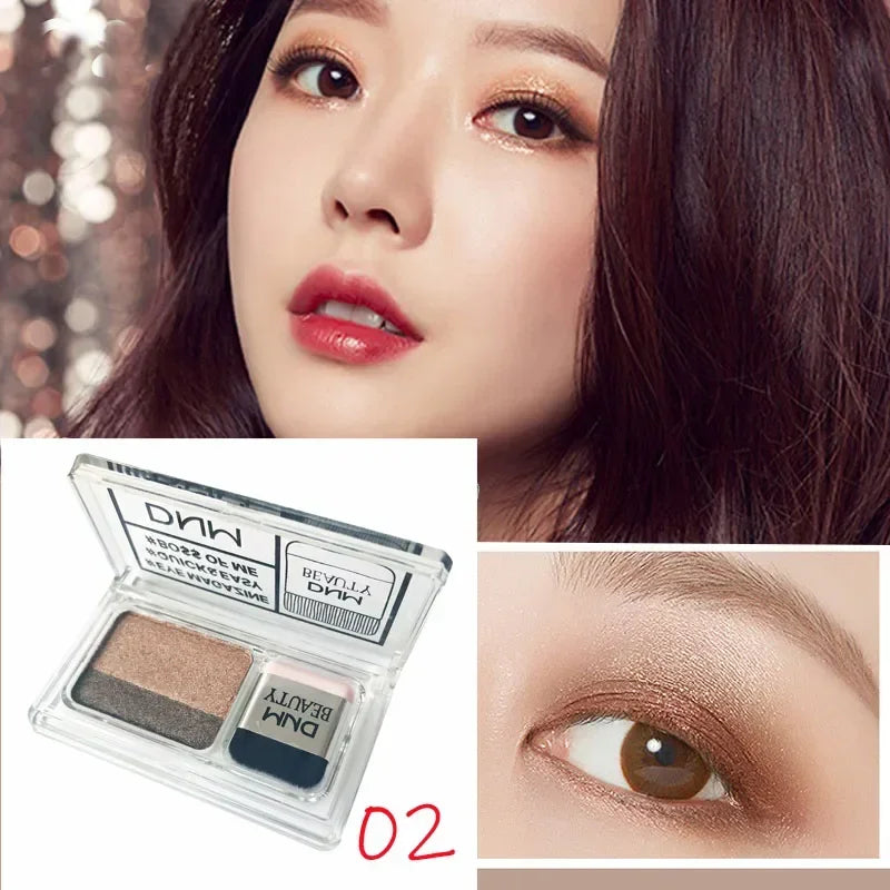 2 Colors Gradient Lazy Eye Shadow Stick Matte Shimmer Lasting Waterproof