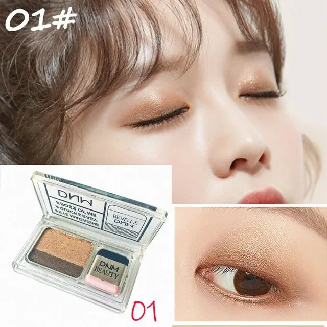 2 Colors Gradient Lazy Eye Shadow Stick Matte Shimmer Lasting Waterproof