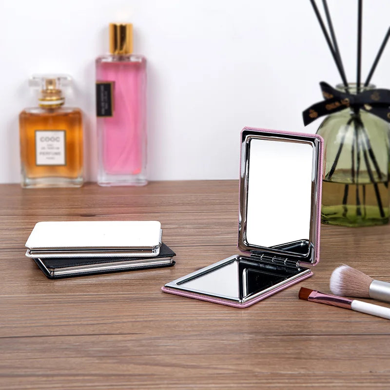 Portable Women Makeup Hand Pocket Folding Double-Sided Cosmetics