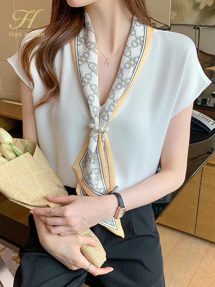 Han Queen Summer Chiffon Blouse