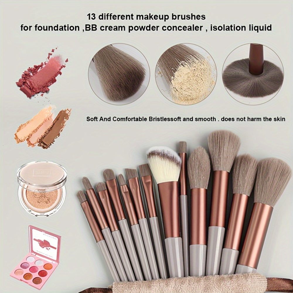 Complete Makeup Brush Set with 13/20/33pcs, Featuring Soft Brushes, Beauty Blenders, Puffs, And More to Meet All Your Beauty Requirements, Suitable for Everyone from Beginners to Professionals. A Perfect Gift for Birthdays, C